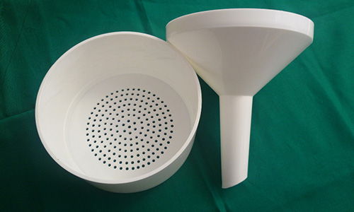 embudo para filting para Equipo de Química de Laboratorio Buchner Embudo de Porcelana 100 mm para Laboratorio QWORK 